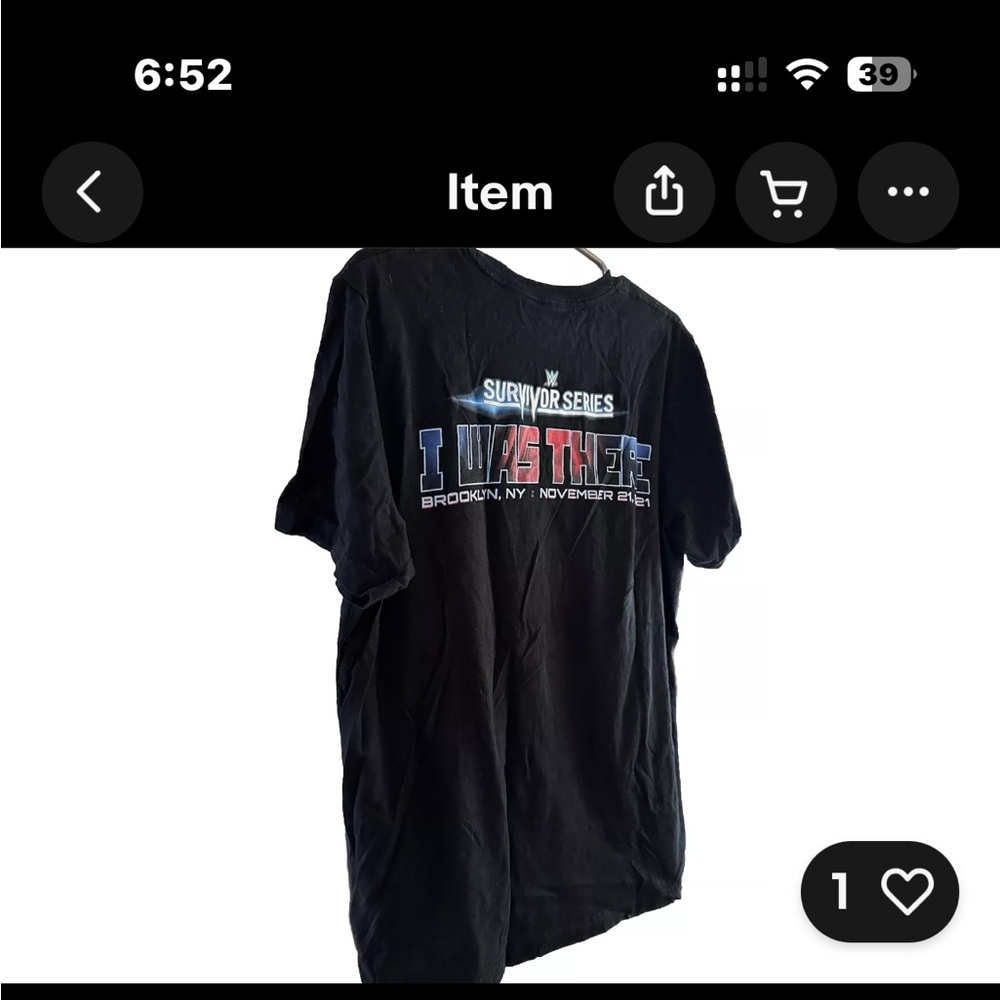 WWE Authentic SURVIVOR SERIES BROOKLYN NEW YORK NOVEMBER 21 2021 Shirt Sz XL